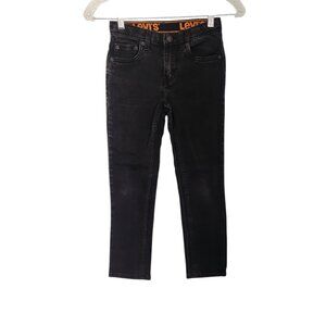 Levis 510 Jeans Youth Boys 7 Reg‎ 6-7 Years 22x21 Black Adjustable Waist EUC